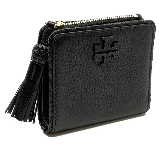 Tory Burch Handbags - Tory Burch Taylor Mini Wallet Black Pebble Leather